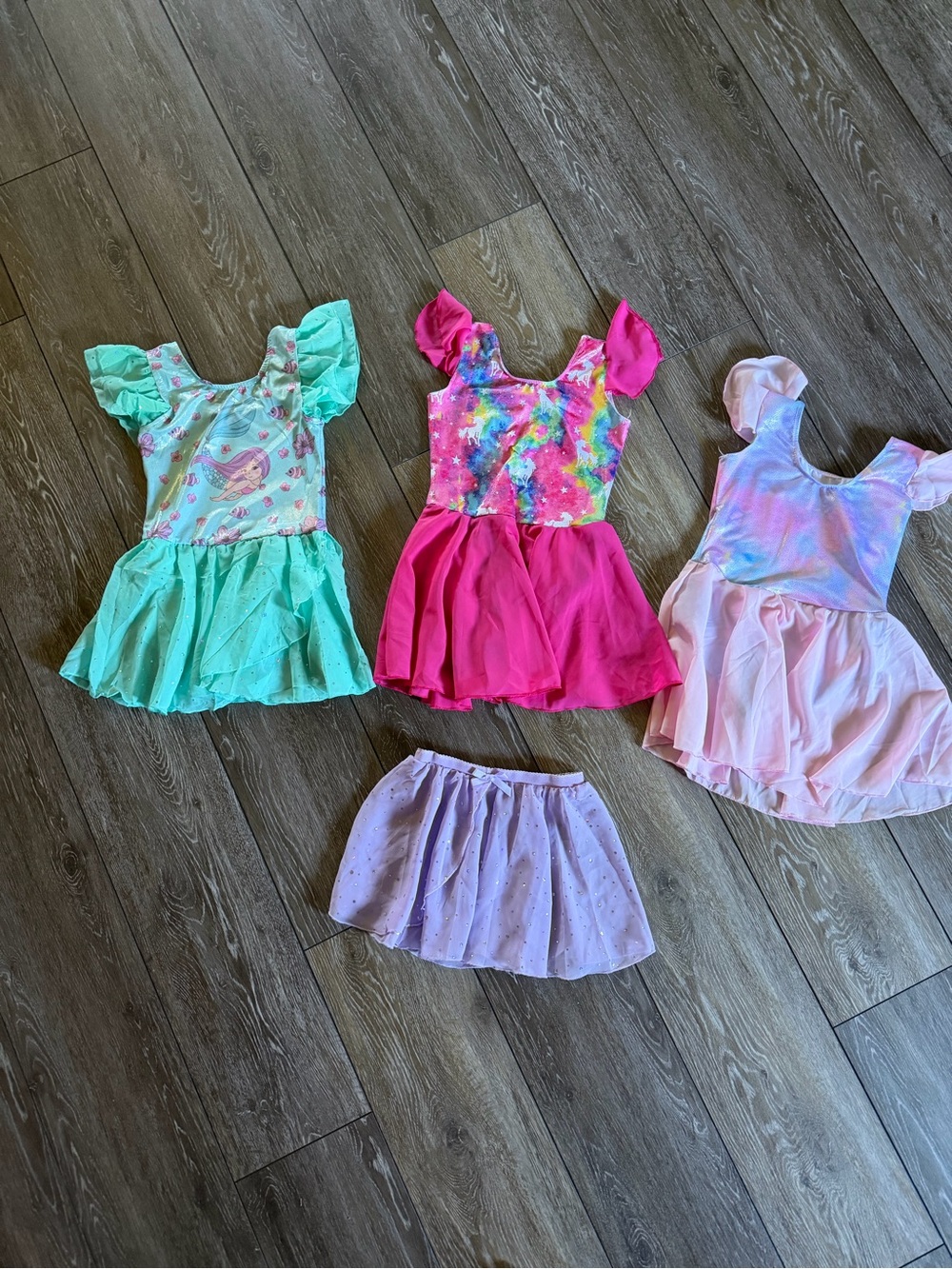 Lot of kids dance ballet dresses and skirt